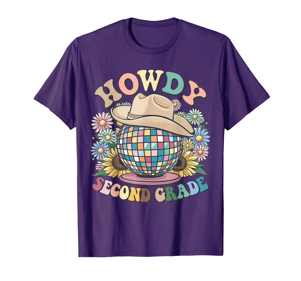 Howdy Second Grade Cowgirl Western 2Nd T-Shirt - Graphic Print Men Women - T-Shirt, Sweatshirt, Hoodie