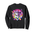 80S Cat Skateboarder Synthwave Sunglasses Sweatshirt - Graphic Print Unisex - T-Shirt, Sweatshirt, Hoodie