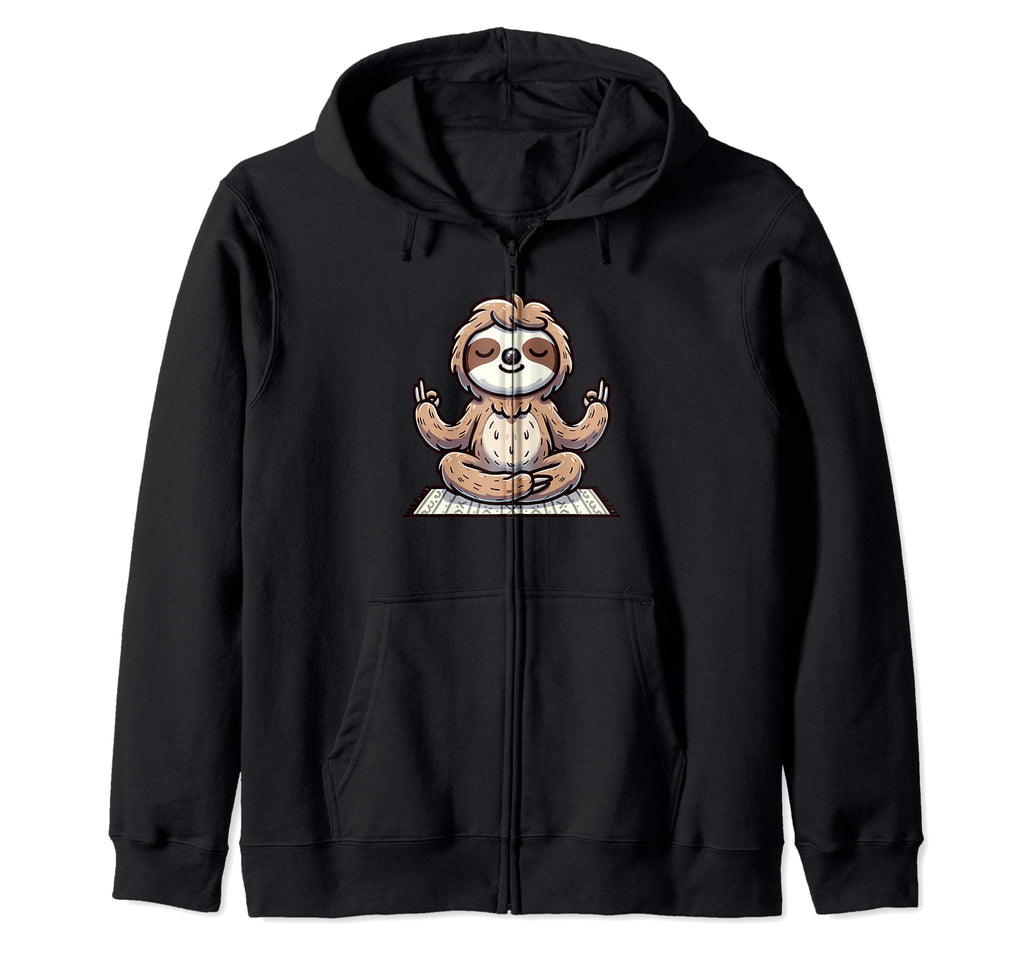 Yoga Lovers And Mindfulness Sloth T-Shirt - Trendy Graphic Unisex - T-Shirt, Sweatshirt, Hoodie