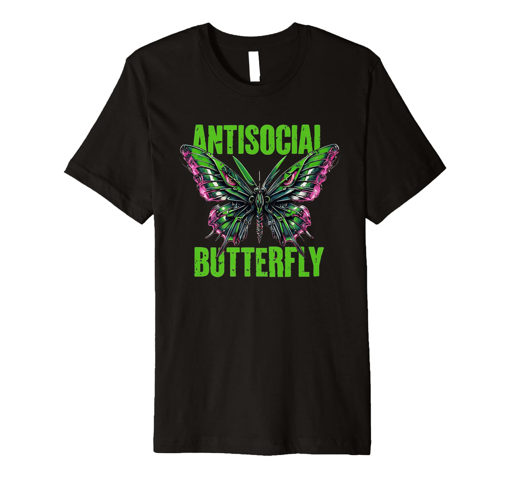 Antisocial Butterfly Lovers Edgy T-Shirt - Casual Everyday Wear for Adults - T-Shirt, Sweatshirt, Hoodie