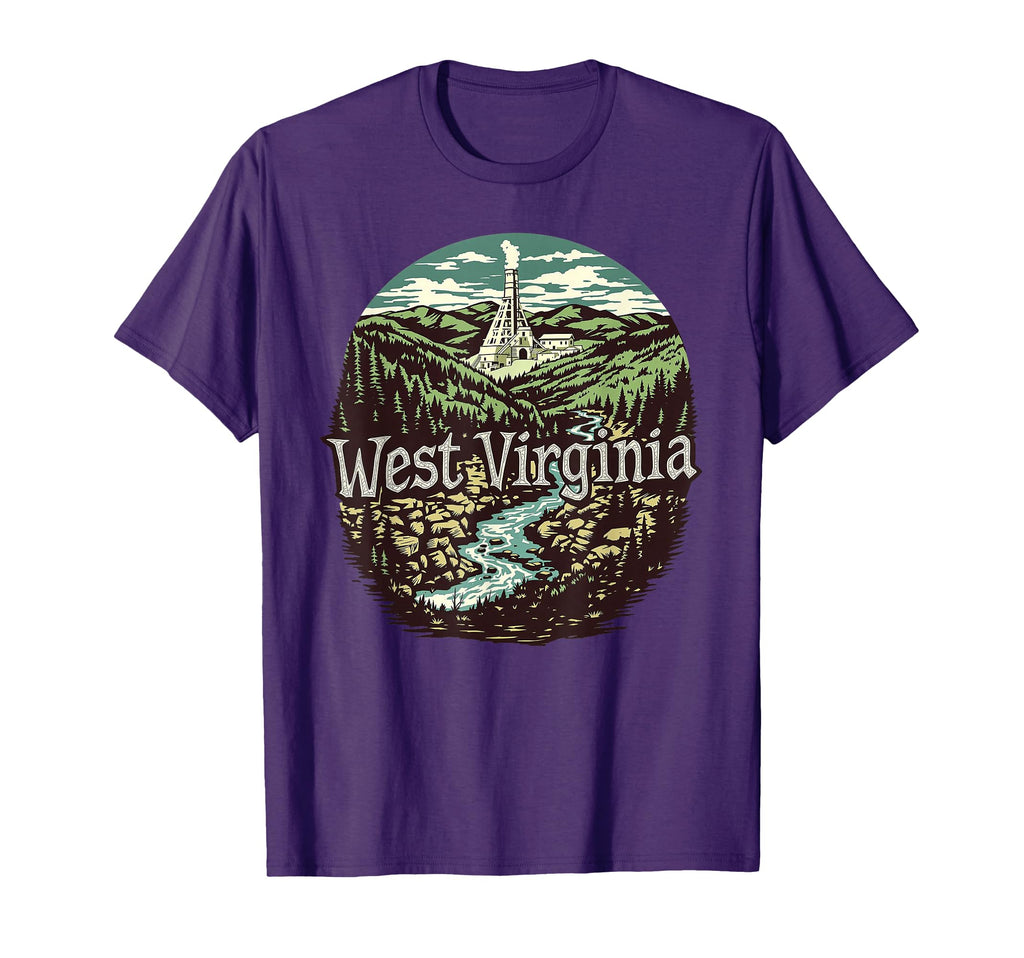 West Virginia Wv Sunrise Mountains T-Shirt - Unique Graphic for Adults - T-Shirt, Sweatshirt, Hoodie