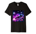 Futuristic Space Car Art 80S Synthwave T-Shirt - Graphic Print Men Women - T-Shirt, Sweatshirt, Hoodie