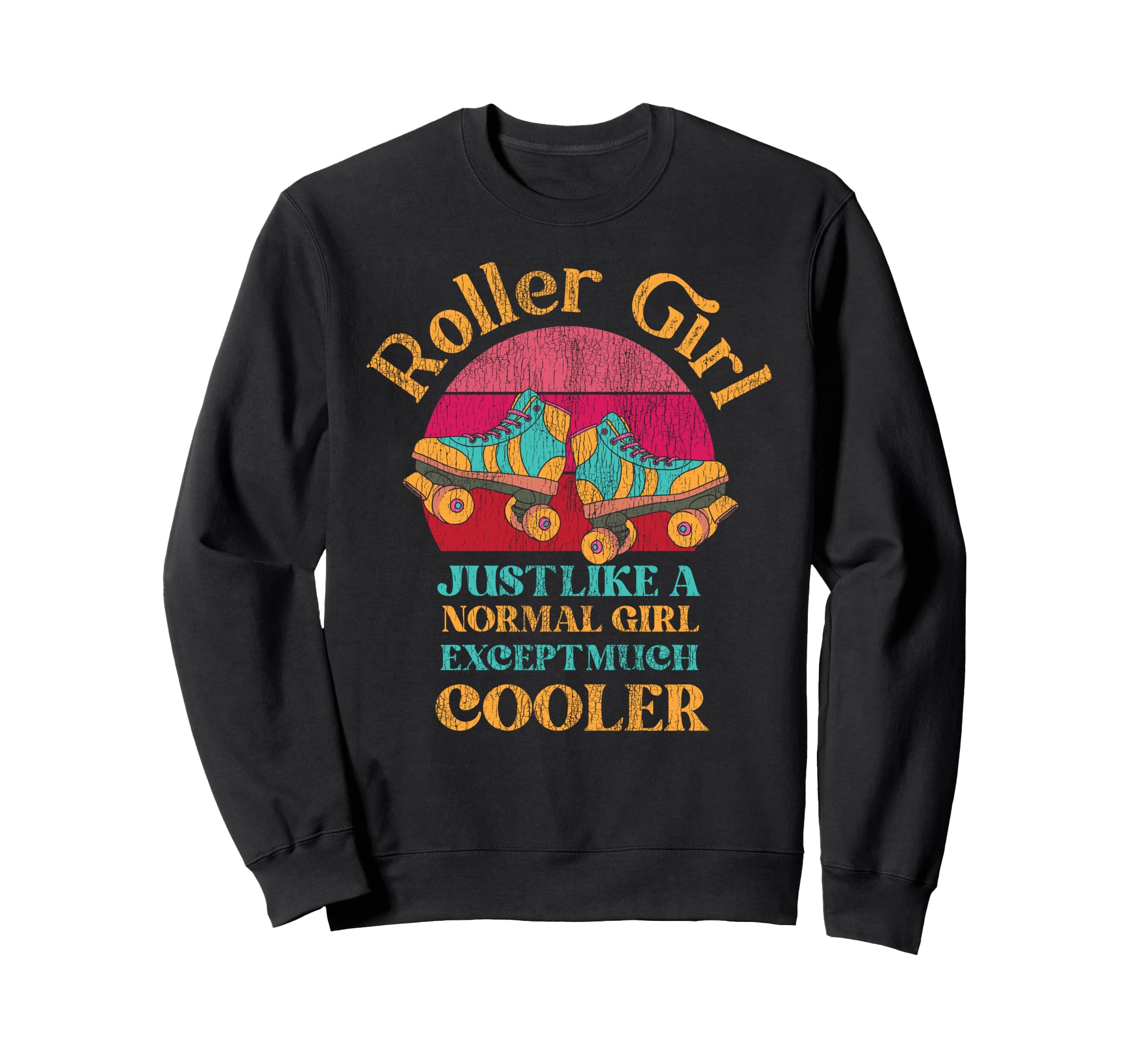 Roller Skating Skate 1970S Sweatshirt - Aesthetic Graphic for Adults - T-Shirt, Sweatshirt, Hoodie