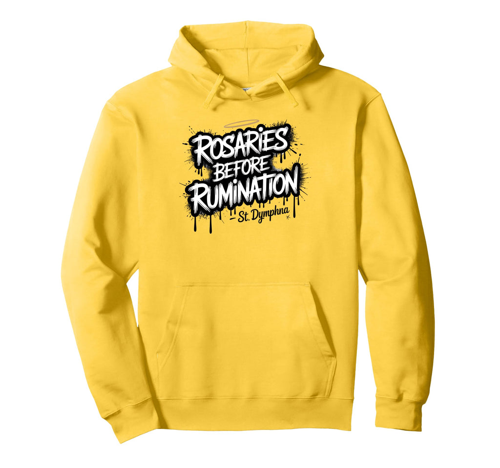 St Dymphna Rosaries Rumination Graffiti Hoodie - Aesthetic Graphic Unisex - T-Shirt, Sweatshirt, Hoodie