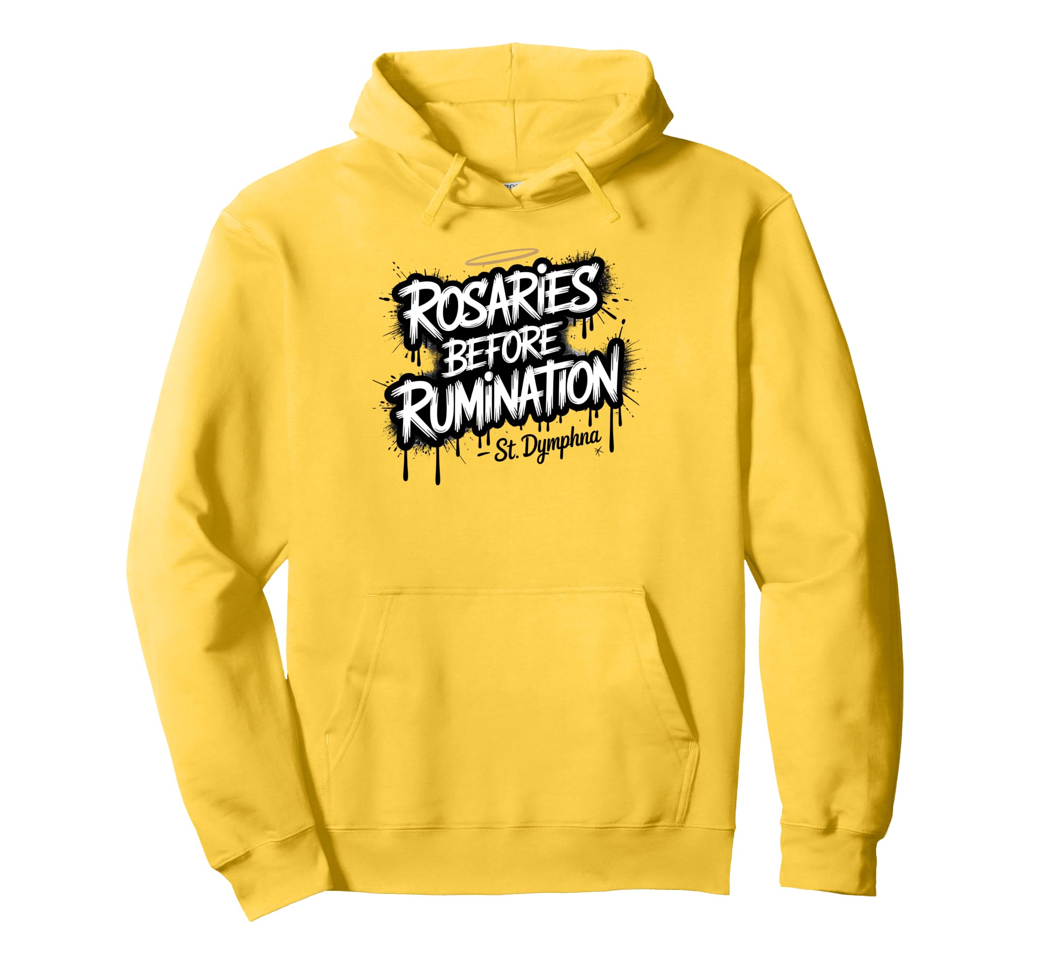 St Dymphna Rosaries Rumination Graffiti Hoodie - Aesthetic Graphic Unisex - T-Shirt, Sweatshirt, Hoodie