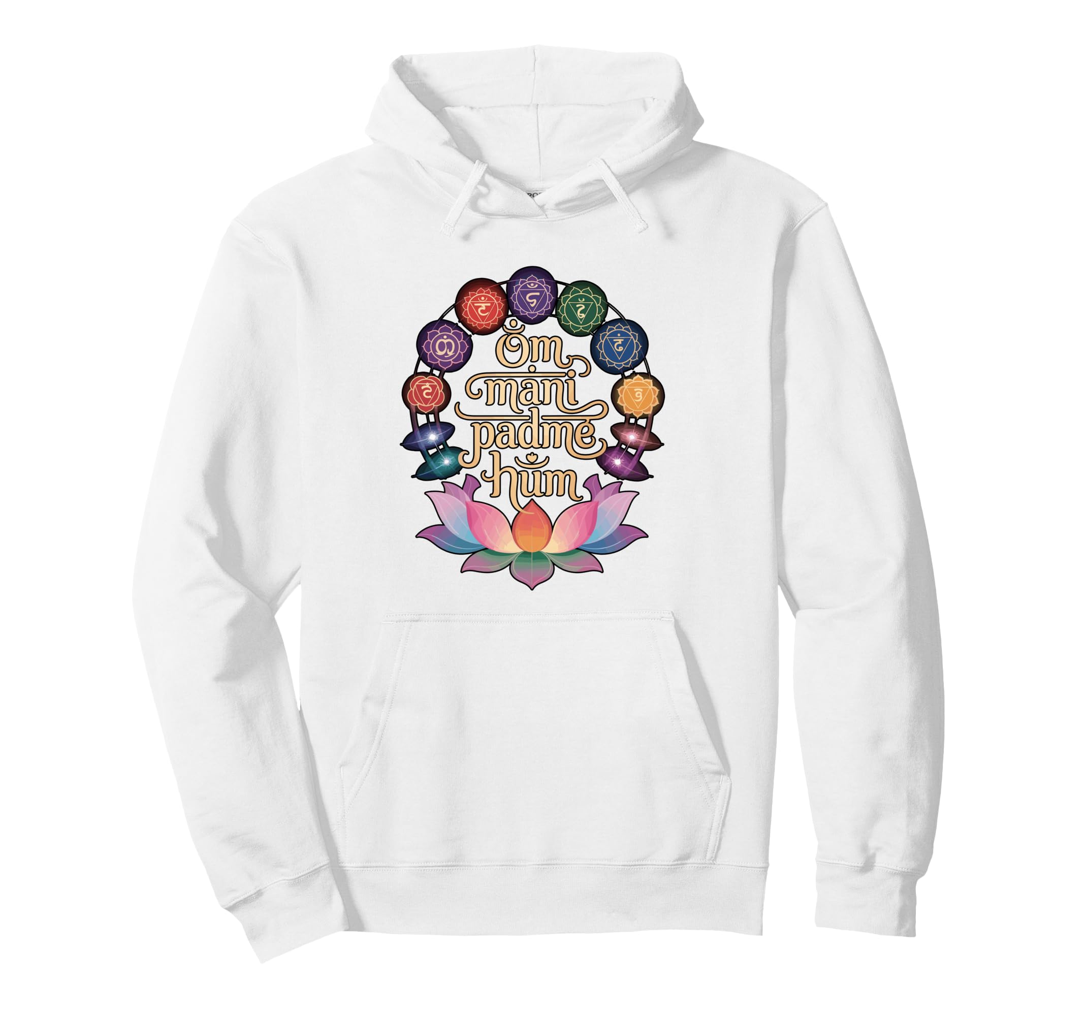 Om Mani Padme Hum Meditation Mantra Hoodie - Trendy Graphic for Adults - T-Shirt, Sweatshirt, Hoodie