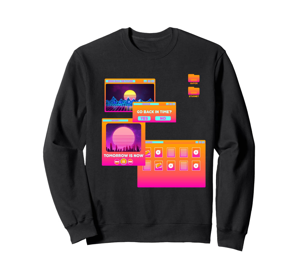Retrowave Aesthetic 80S Grunge Sweatshirt - Graphic Print for Adults - T-Shirt, Sweatshirt, Hoodie