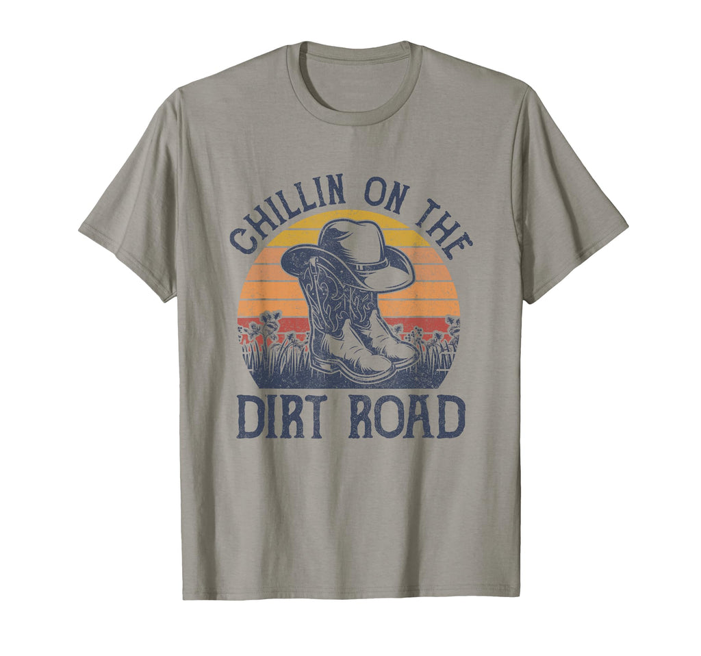 Chillin Dirt Road Cowboy Hat Western T-Shirt - Graphic Print for Adults - T-Shirt, Sweatshirt, Hoodie