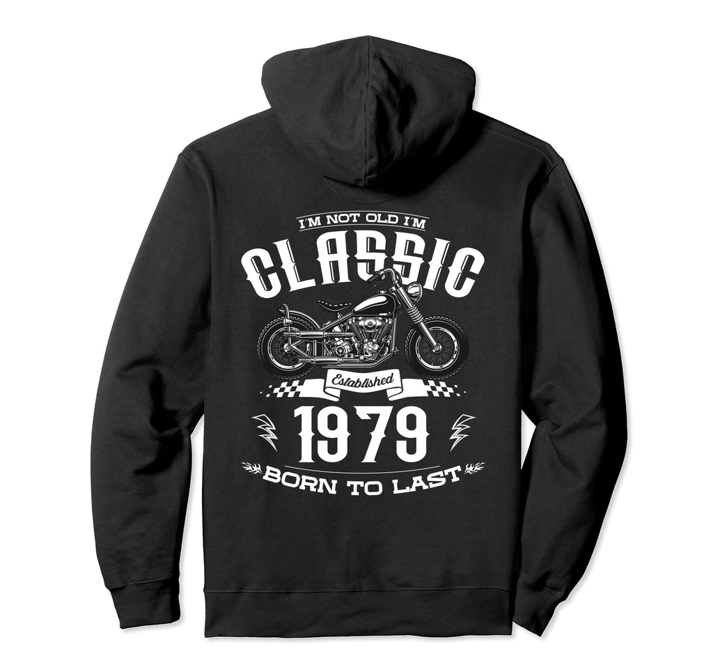 45Th Birthday Motorcycle Motorcyclist Hoodie - Novelty Apparel for Adults - T-Shirt, Sweatshirt, Hoodie