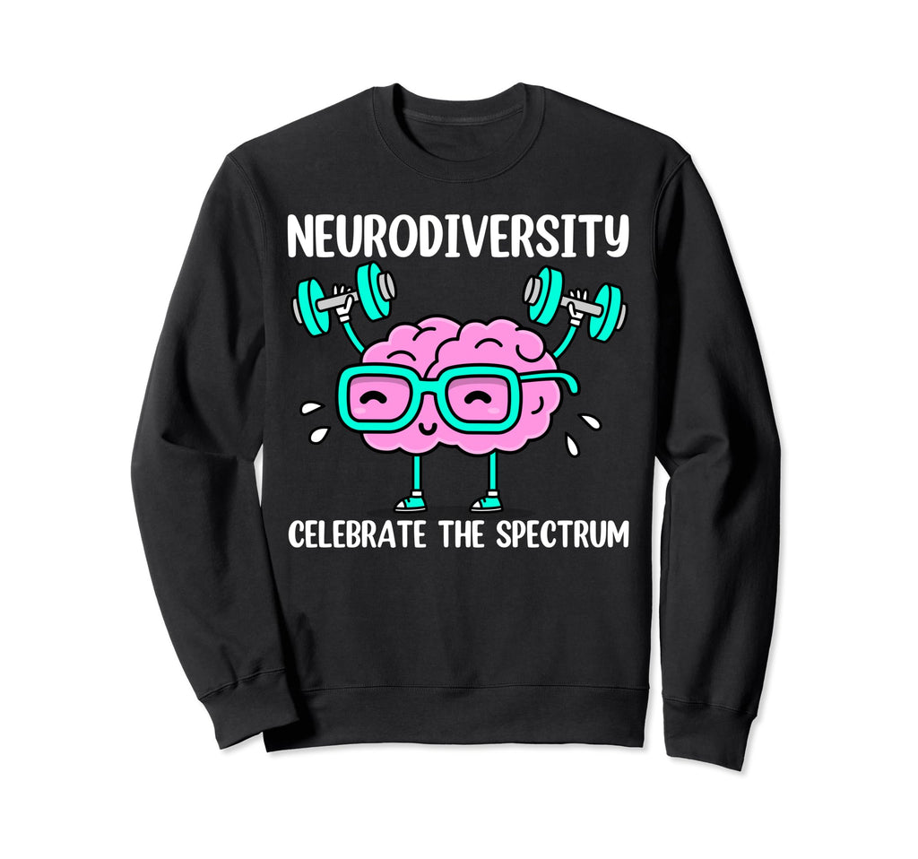 Neurodiversity Brain Autism Sweatshirt - Minimalist Print for Adults - T-Shirt, Sweatshirt, Hoodie
