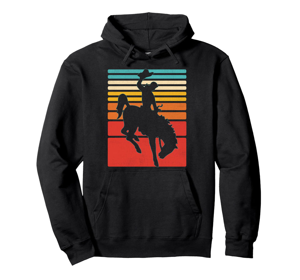 Rodeo Bucking Bronco Horse Hoodie - Casual Everyday Wear Men Women - T-Shirt, Sweatshirt, Hoodie