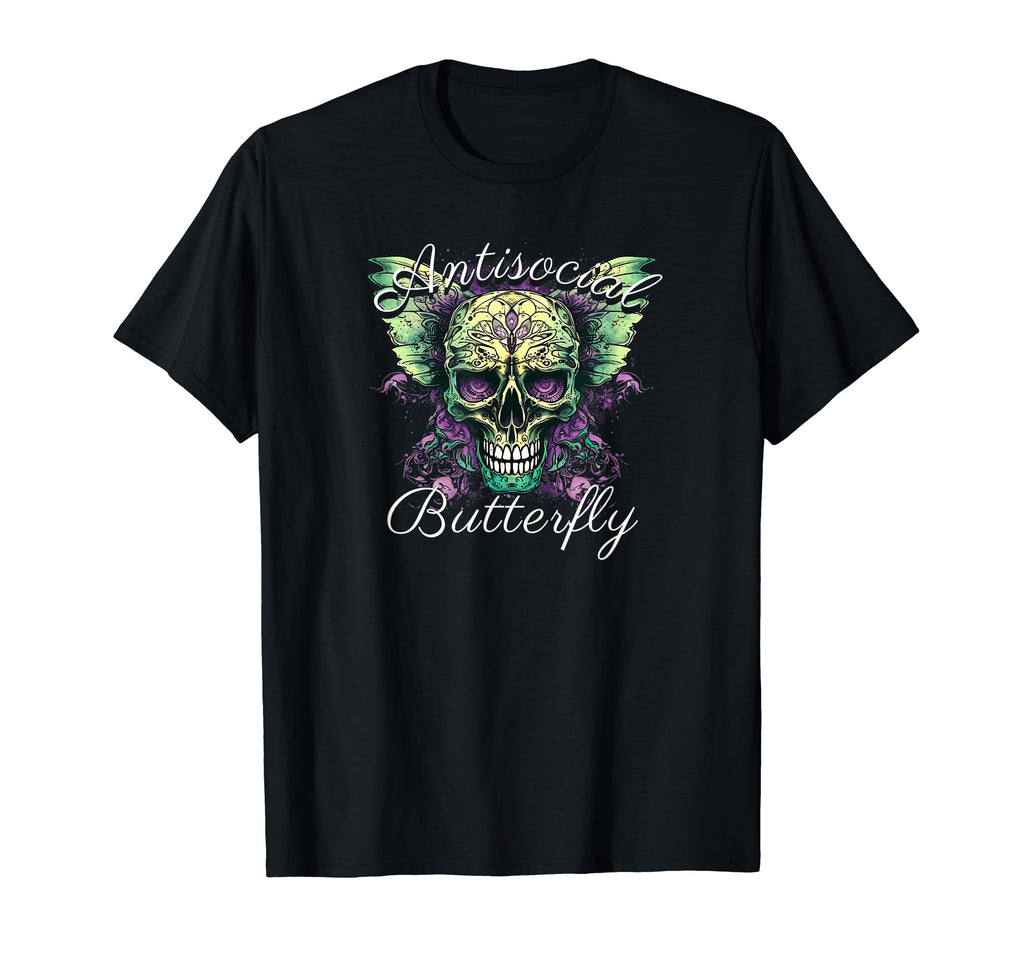 Antisocial Butterfly Funny Butterfly T-Shirt - Trendy Graphic for Adults - T-Shirt, Sweatshirt, Hoodie