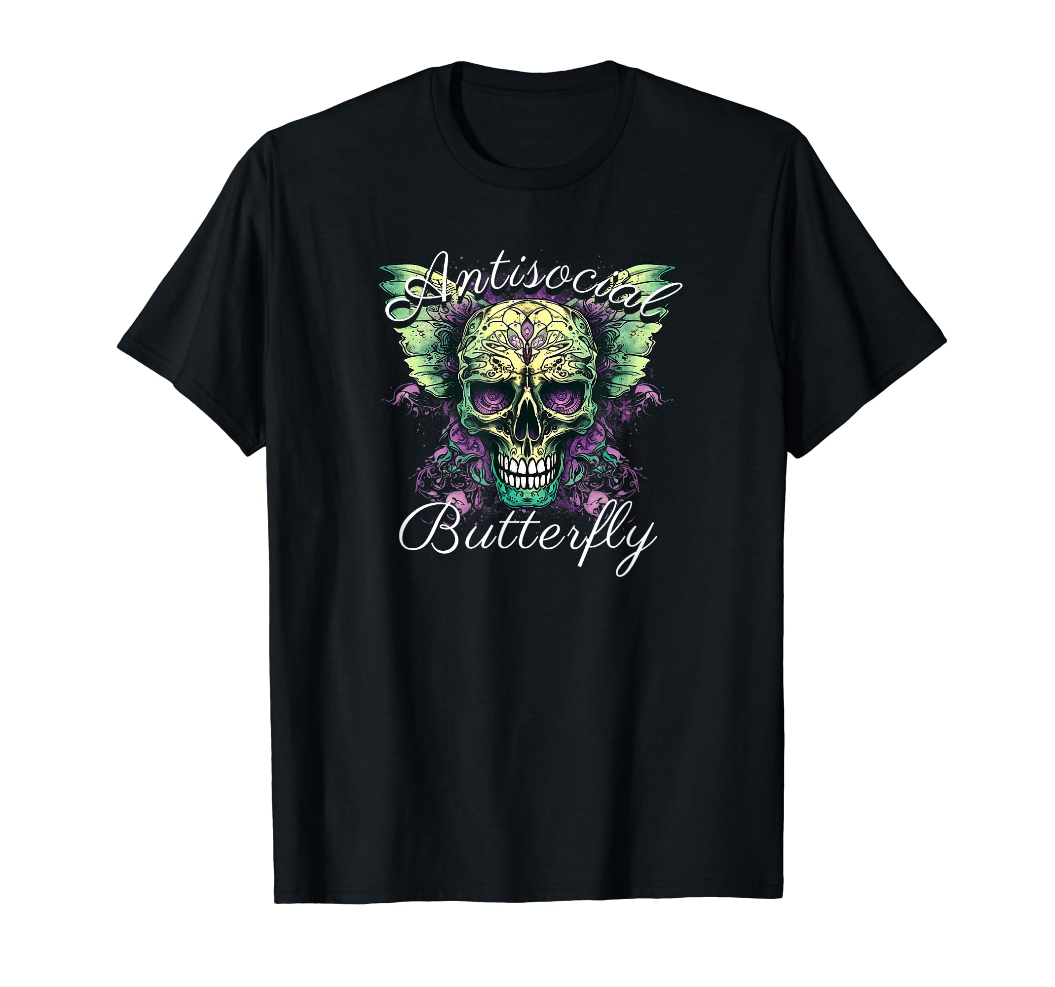 Antisocial Butterfly Funny Butterfly T-Shirt - Trendy Graphic for Adults - T-Shirt, Sweatshirt, Hoodie