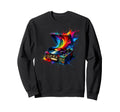 Splash Art Vinyl Record Player Sweatshirt - Novelty Apparel for Adults - T-Shirt, Sweatshirt, Hoodie