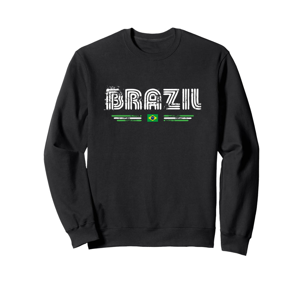Brazil 70S 80S Type Flag Sweatshirt - Graphic Print for Adults - T-Shirt, Sweatshirt, Hoodie