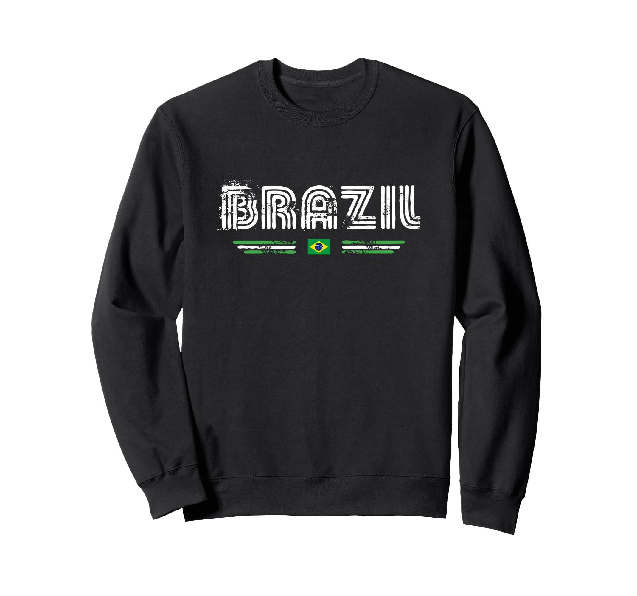Brazil 70S 80S Type Flag Sweatshirt - Graphic Print for Adults - T-Shirt, Sweatshirt, Hoodie