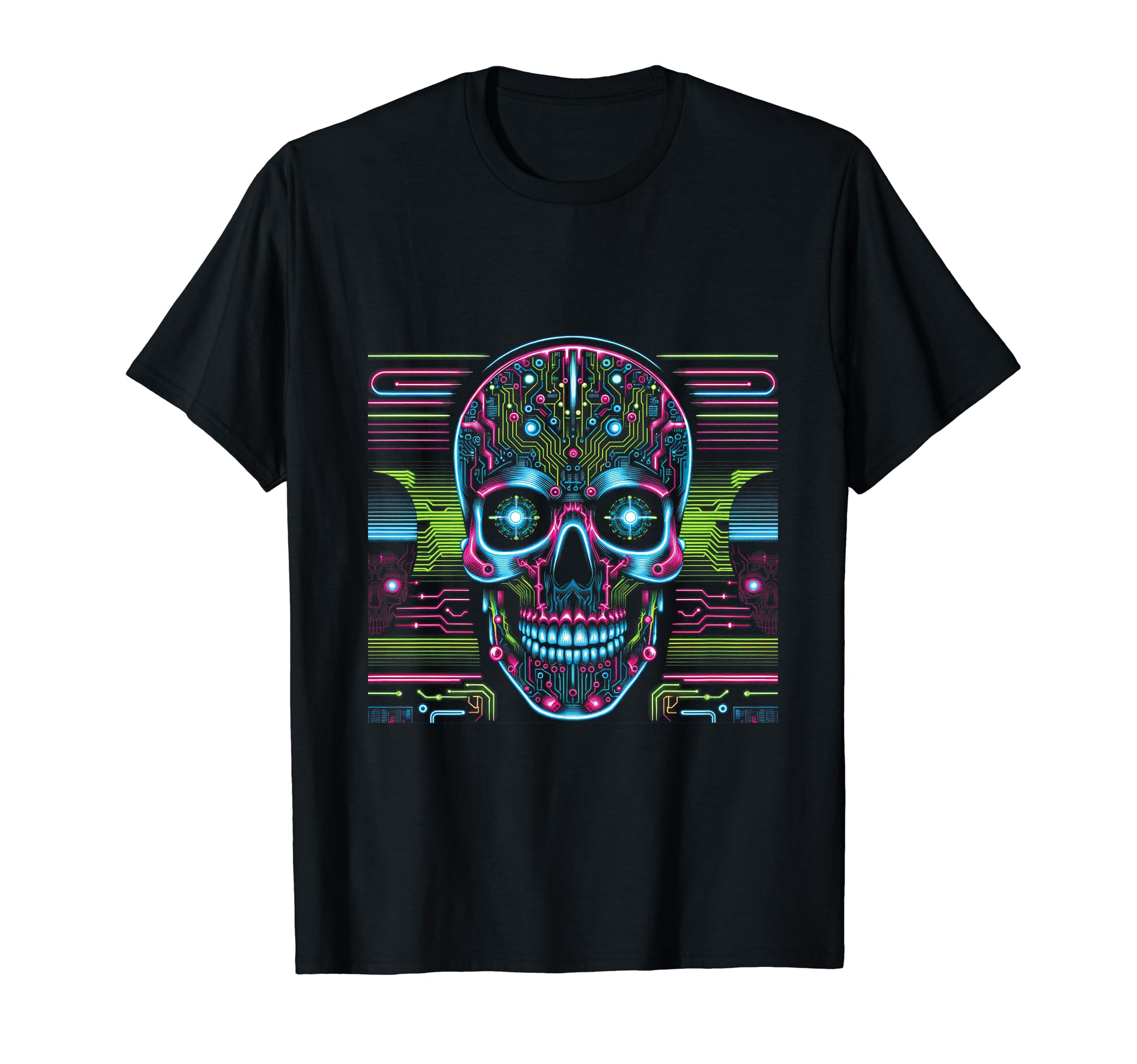 Vaporwave Skull Cyberpunk 80S 90S Era T-Shirt - Trendy Graphic Unisex - T-Shirt, Sweatshirt, Hoodie