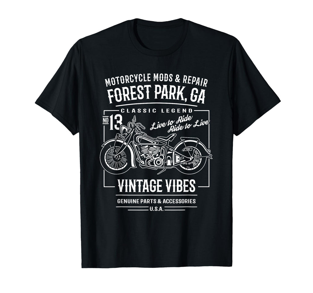 Forest Park Ga Usa Motorcycle T-Shirt - Graphic Print for Adults - T-Shirt, Sweatshirt, Hoodie