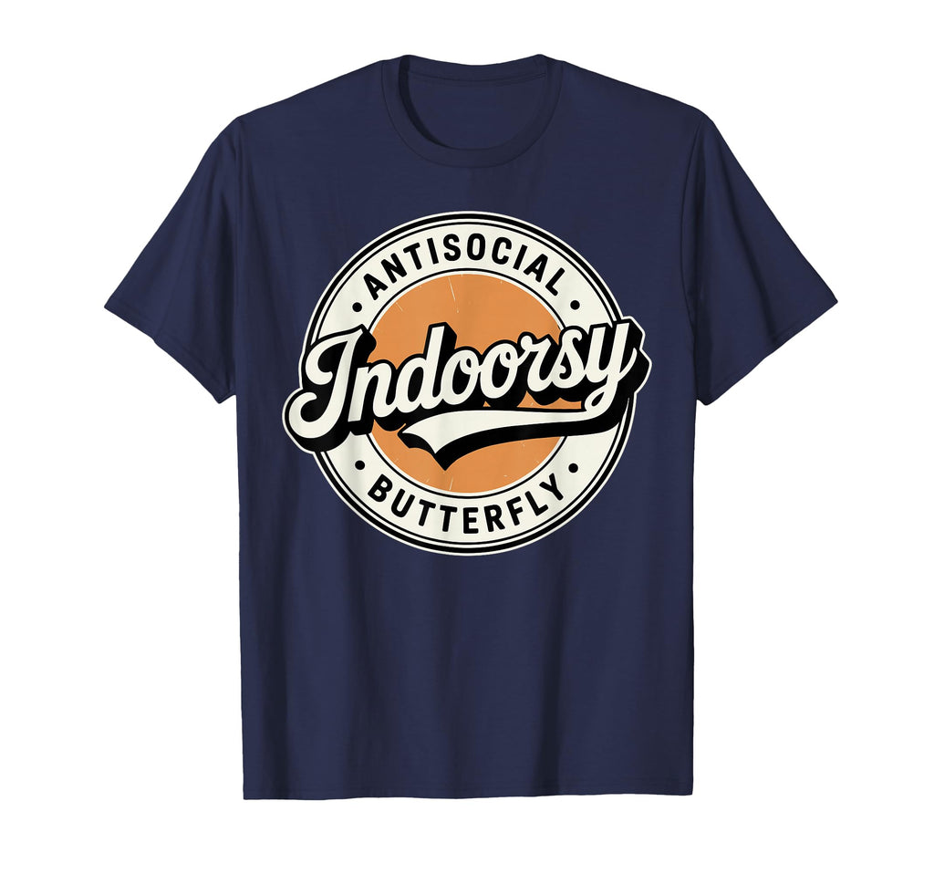 Indoorsy Antisocial Butterfly T-Shirt - Minimalist Print for Adults - T-Shirt, Sweatshirt, Hoodie