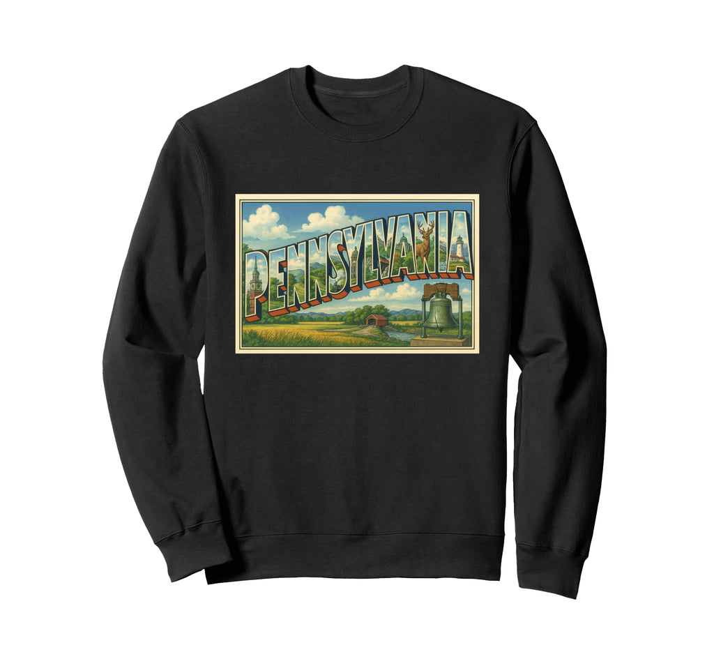 Pennsylvania 50S Travel Souvenir Sweatshirt - Custom Art Print Men Women - T-Shirt, Sweatshirt, Hoodie