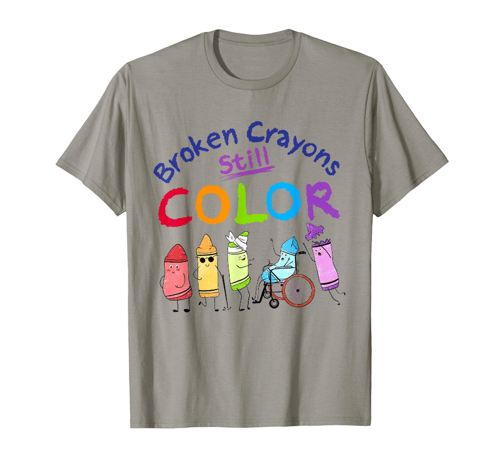 Broken Crayons Still Color Mental T-Shirt - Casual Everyday Wear Unisex - T-Shirt, Sweatshirt, Hoodie