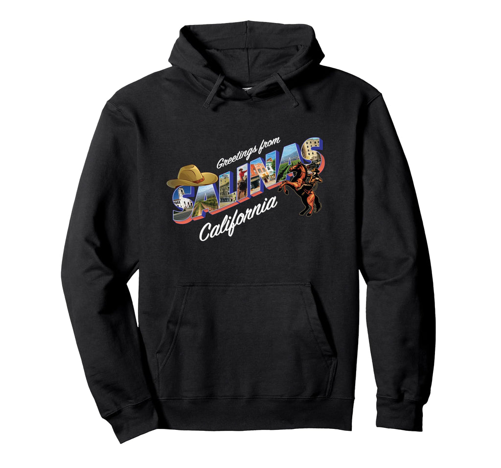 Salinas California Large Letter Postcard Hoodie - Graphic Print for Adults - T-Shirt, Sweatshirt, Hoodie