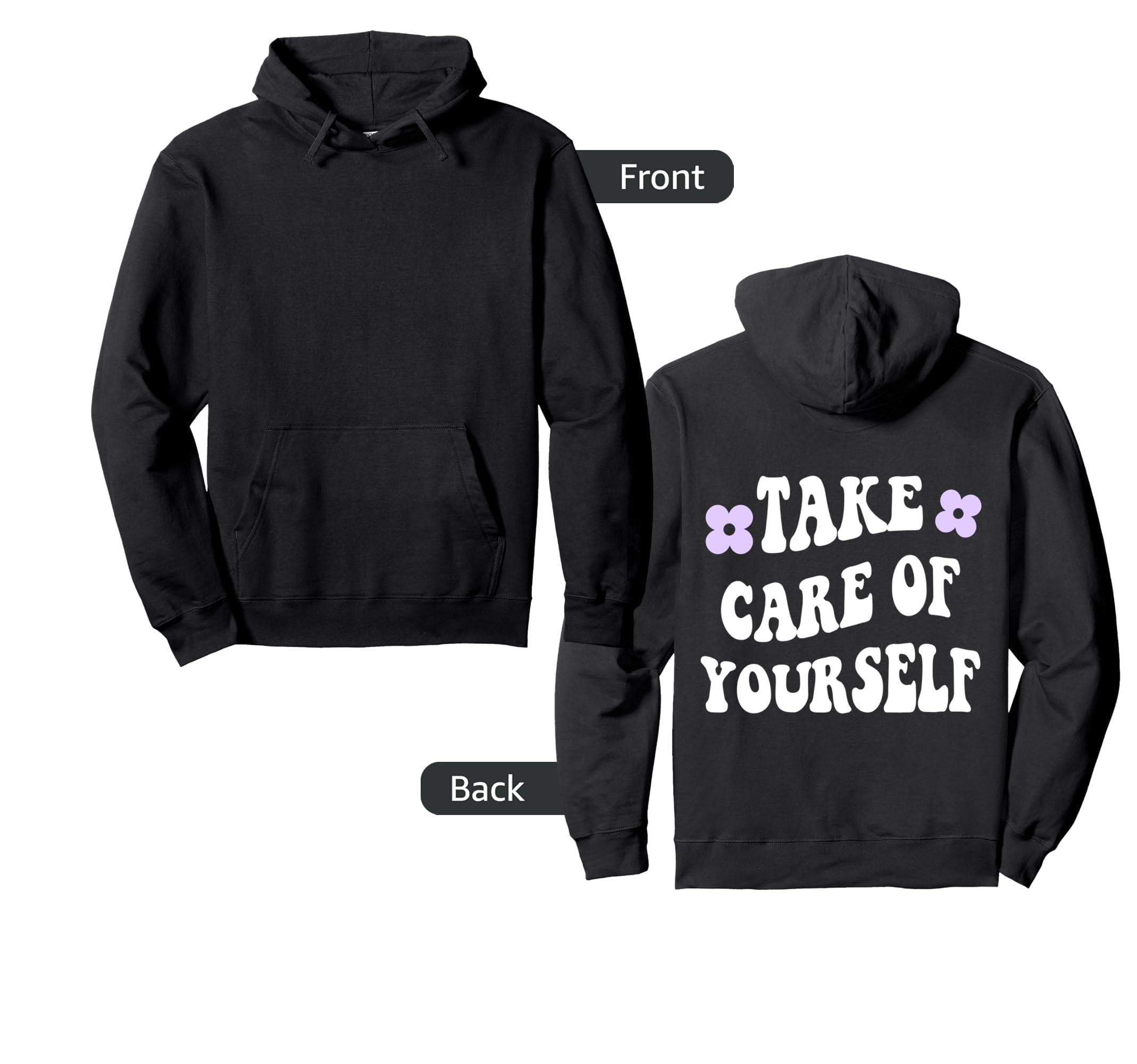 Take Care Yourself Mental Health Aesthetic Hoodie - Graphic Print Unisex - T-Shirt, Sweatshirt, Hoodie