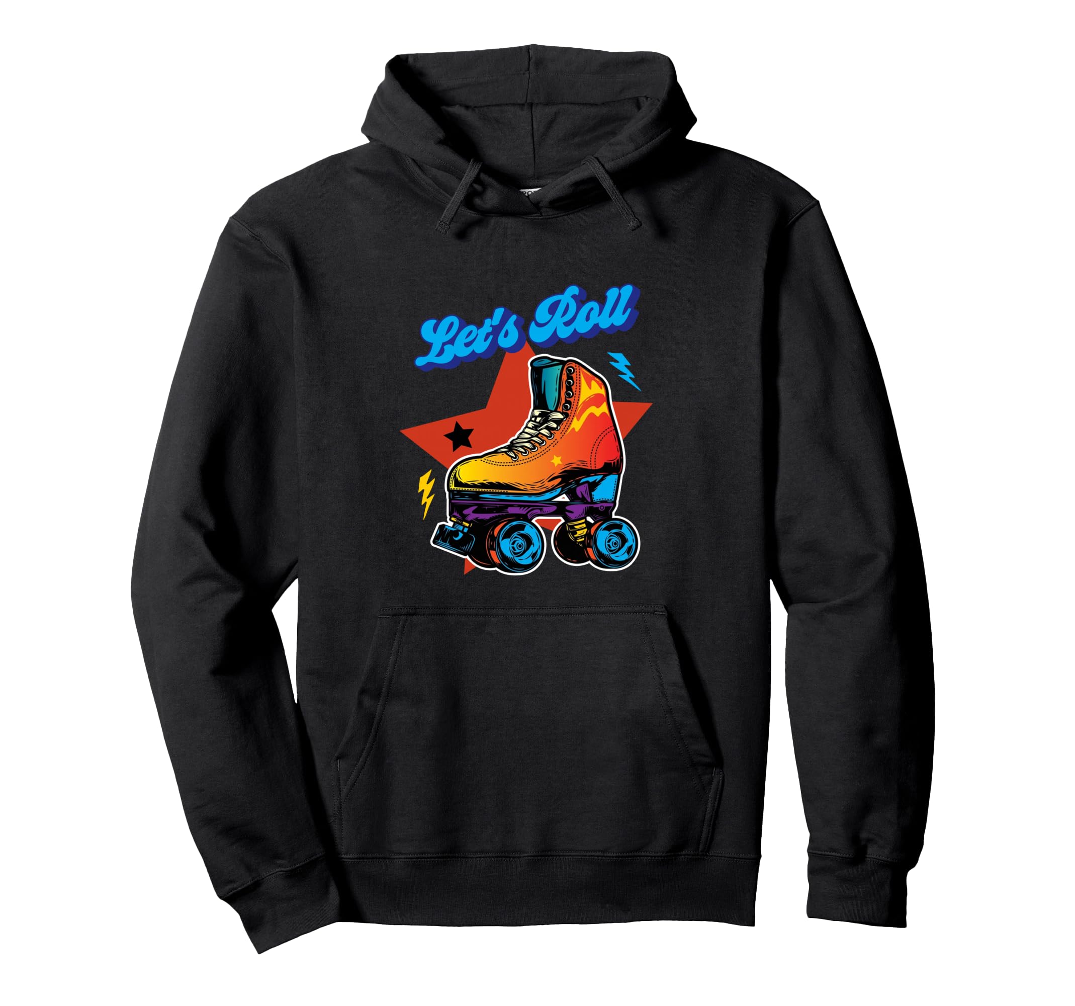 Lets Roll 1970S 1980S Roller Skating Hoodie - Trendy Graphic for Adults - T-Shirt, Sweatshirt, Hoodie