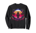 Synthwave Pirate Ship Sweatshirt - Casual Everyday Wear Men Women - T-Shirt, Sweatshirt, Hoodie