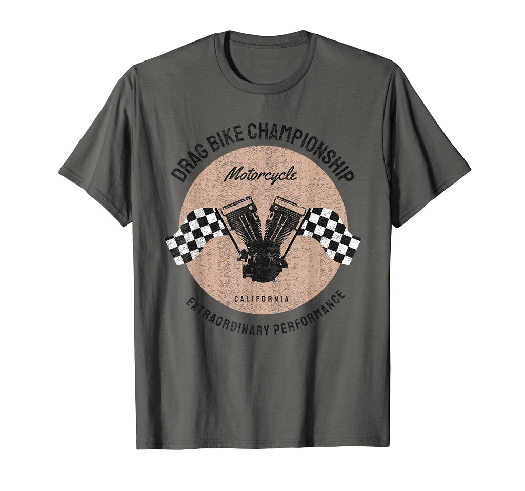 American Motorcycle Biker Distress Effect T-Shirt - Unique Graphic Unisex - T-Shirt, Sweatshirt, Hoodie