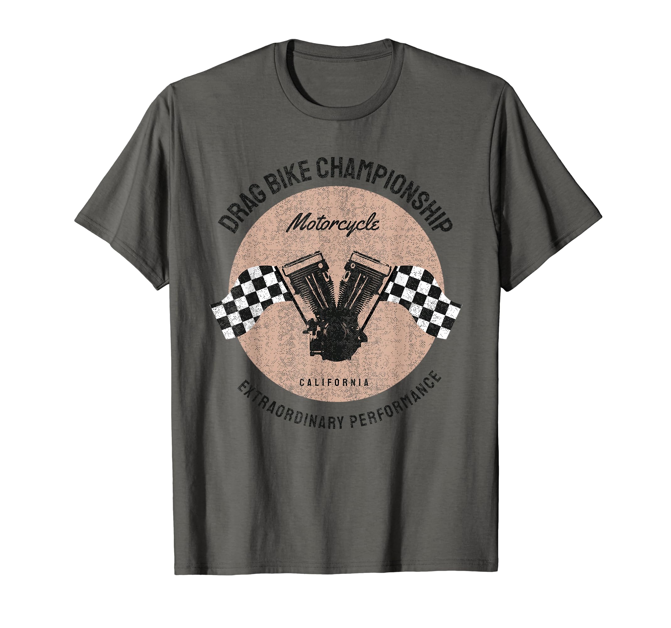 American Motorcycle Biker Distress Effect T-Shirt - Unique Graphic Unisex - T-Shirt, Sweatshirt, Hoodie