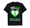 I Wear Green My Son Mental Health T-Shirt - Minimalist Print Unisex - T-Shirt, Sweatshirt, Hoodie