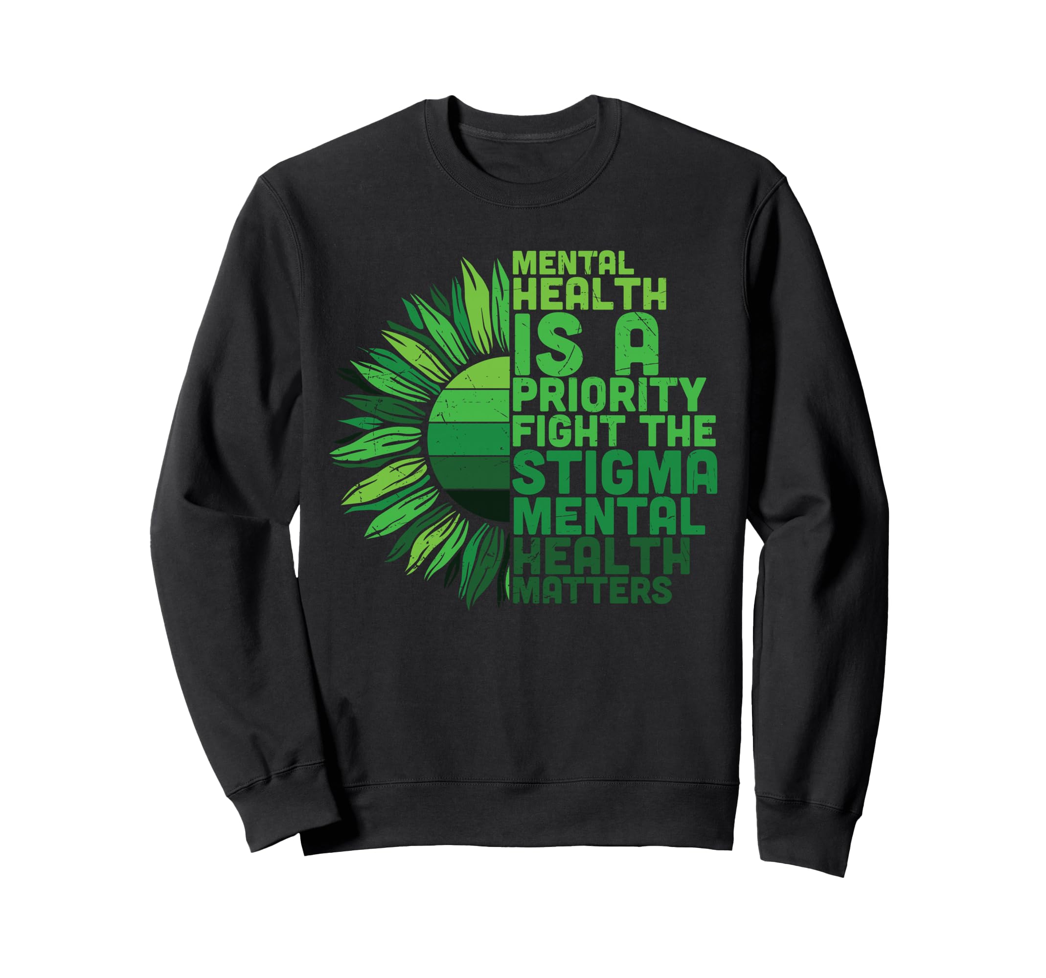 Green Ribbon Mental Health Awareness Items Hoodie - Unique Graphic Unisex - T-Shirt, Sweatshirt, Hoodie