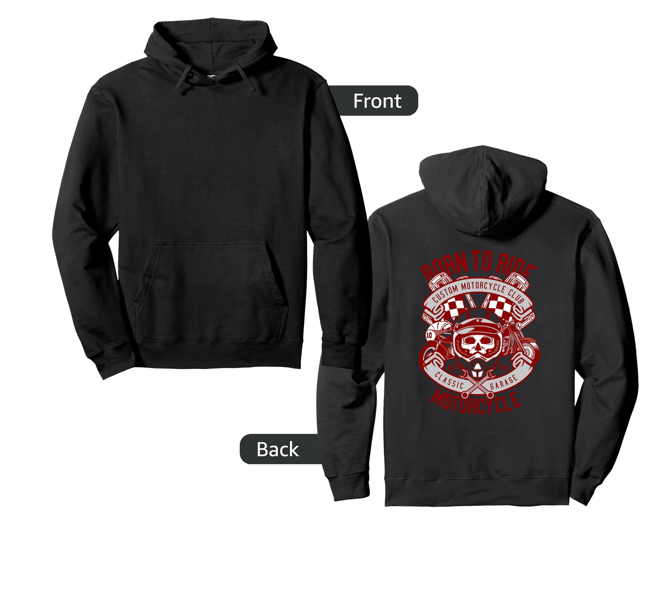 Motorcycle Tees Biker Chick Biker Hoodie - Trendy Graphic Men Women - T-Shirt, Sweatshirt, Hoodie