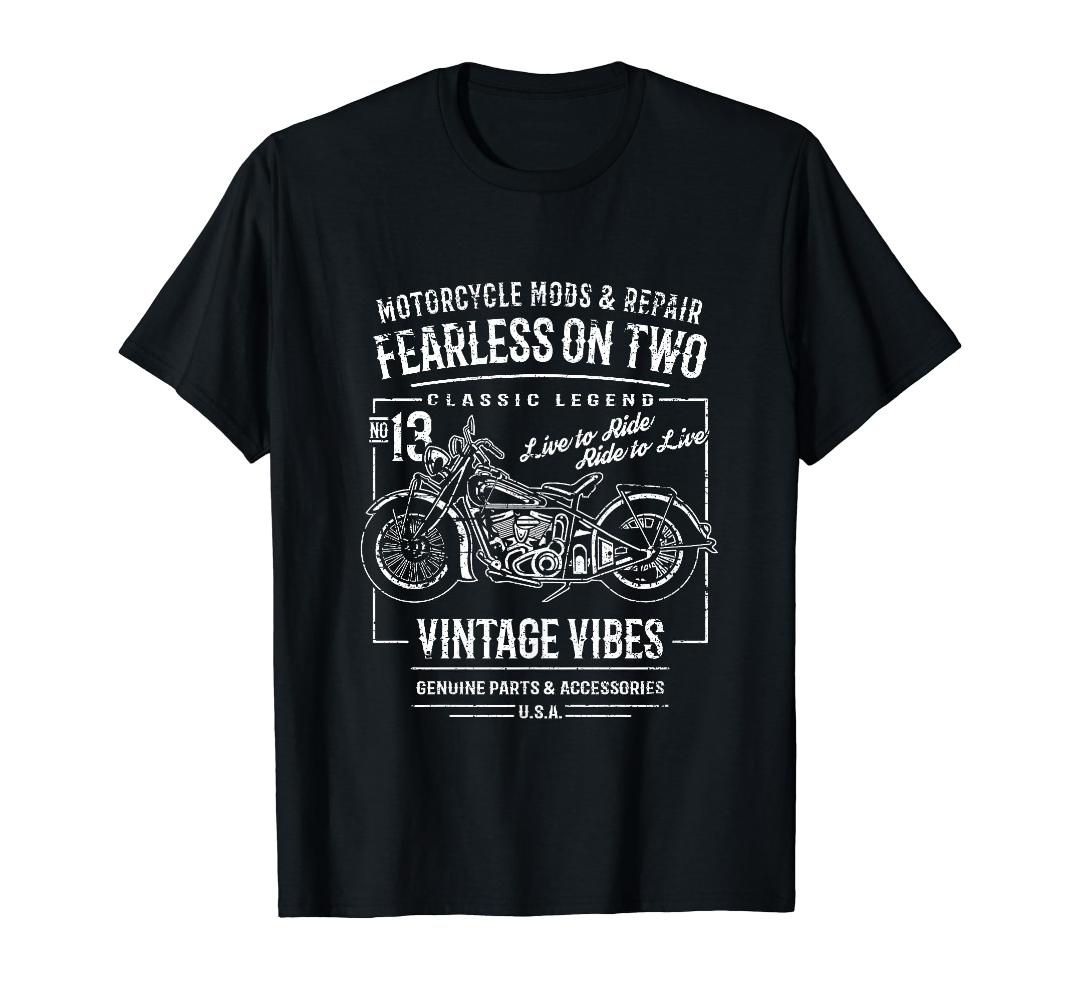 Motorcycle Distressed T-Shirt - Unique Graphic Men Women - T-Shirt, Sweatshirt, Hoodie