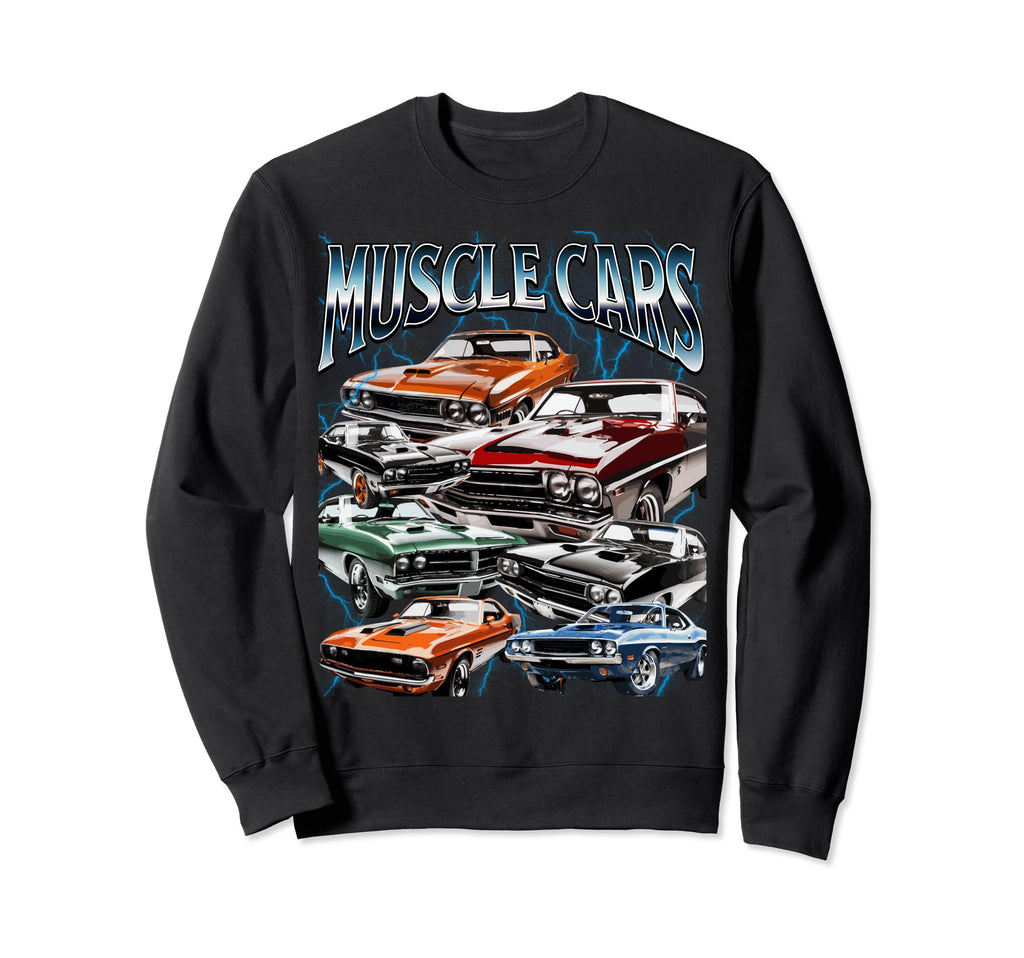Muscle Cars 90S Car American Sweatshirt - Aesthetic Graphic Men Women - T-Shirt, Sweatshirt, Hoodie