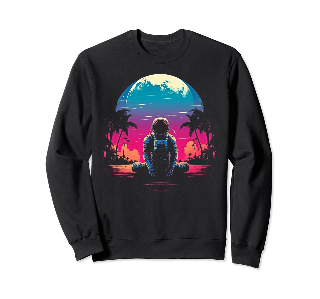 Synthwave Astronaut Cyberpunk 80S Sweatshirt - Custom Art Print Men Women - T-Shirt, Sweatshirt, Hoodie