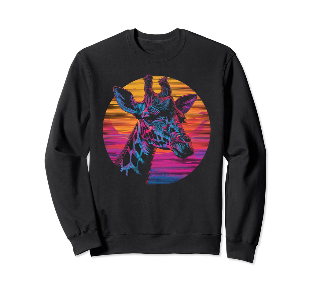 Giraffe Vaporwave Aesthetic Sweatshirt - Minimalist Print Men Women - T-Shirt, Sweatshirt, Hoodie