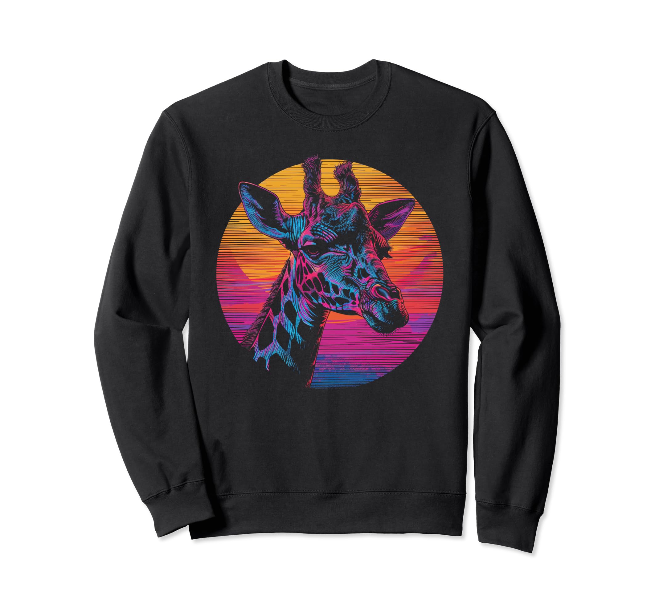 Giraffe Vaporwave Aesthetic Sweatshirt - Minimalist Print Men Women - T-Shirt, Sweatshirt, Hoodie