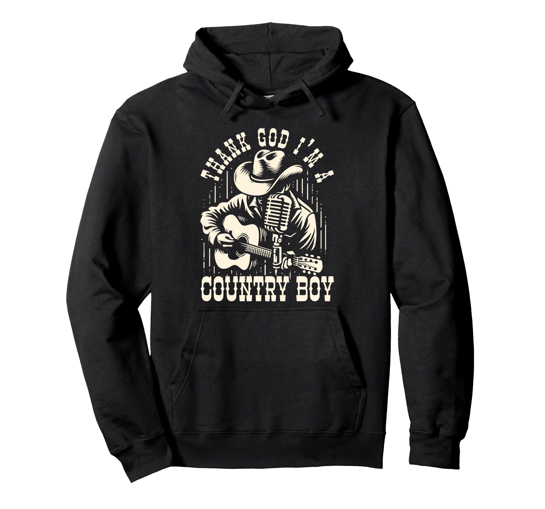Thank God Im Country Music Cowboy Western Hoodie - Novelty Apparel Unisex - T-Shirt, Sweatshirt, Hoodie
