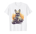 Funny French Bulldog Biker French T-Shirt - Custom Art Print for Adults - T-Shirt, Sweatshirt, Hoodie