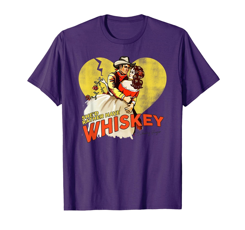 Whiskey Cowgirl Pinup Romantic T-Shirt - Fun Novelty Design for Adults - T-Shirt, Sweatshirt, Hoodie