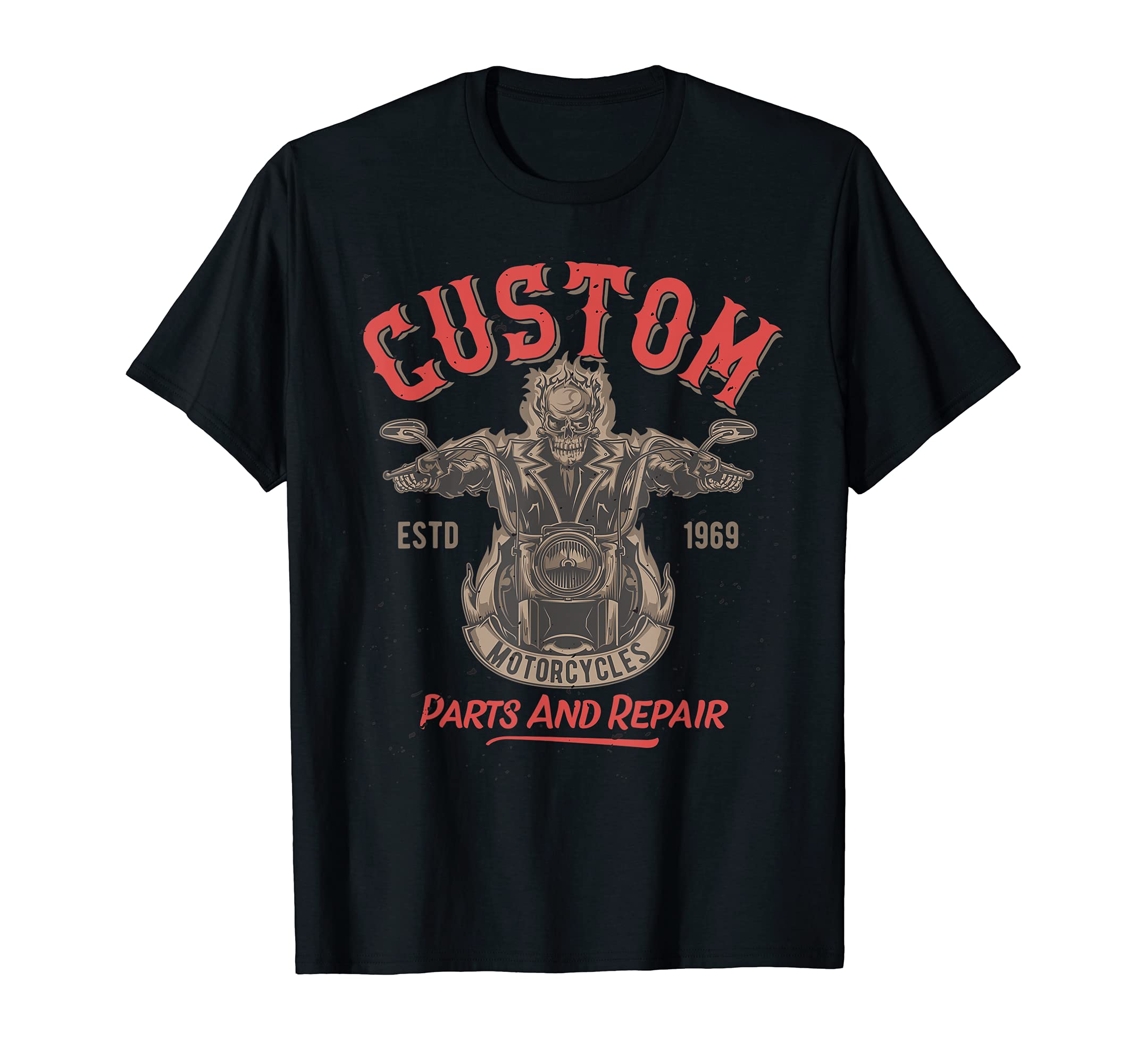 Badass Skeleton Riding Motorcycle T-Shirt - Novelty Apparel for Adults - T-Shirt, Sweatshirt, Hoodie