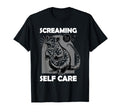Screaming Is Self Care Funny Raccoon T-Shirt - Fun Novelty Design Unisex - T-Shirt, Sweatshirt, Hoodie