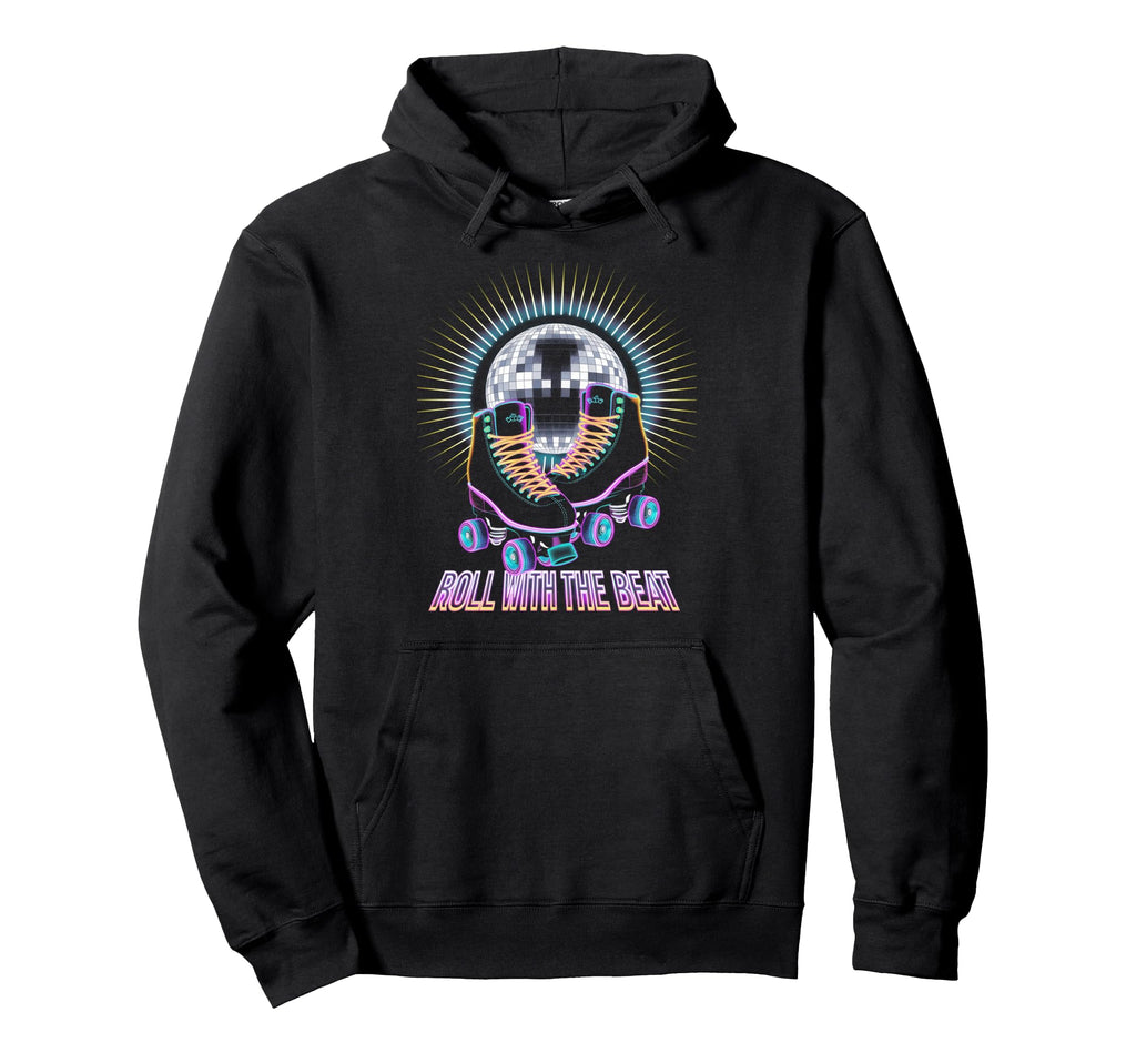Rollerskates Roll Beat Funny 70S Hoodie - Casual Everyday Wear for Adults - T-Shirt, Sweatshirt, Hoodie