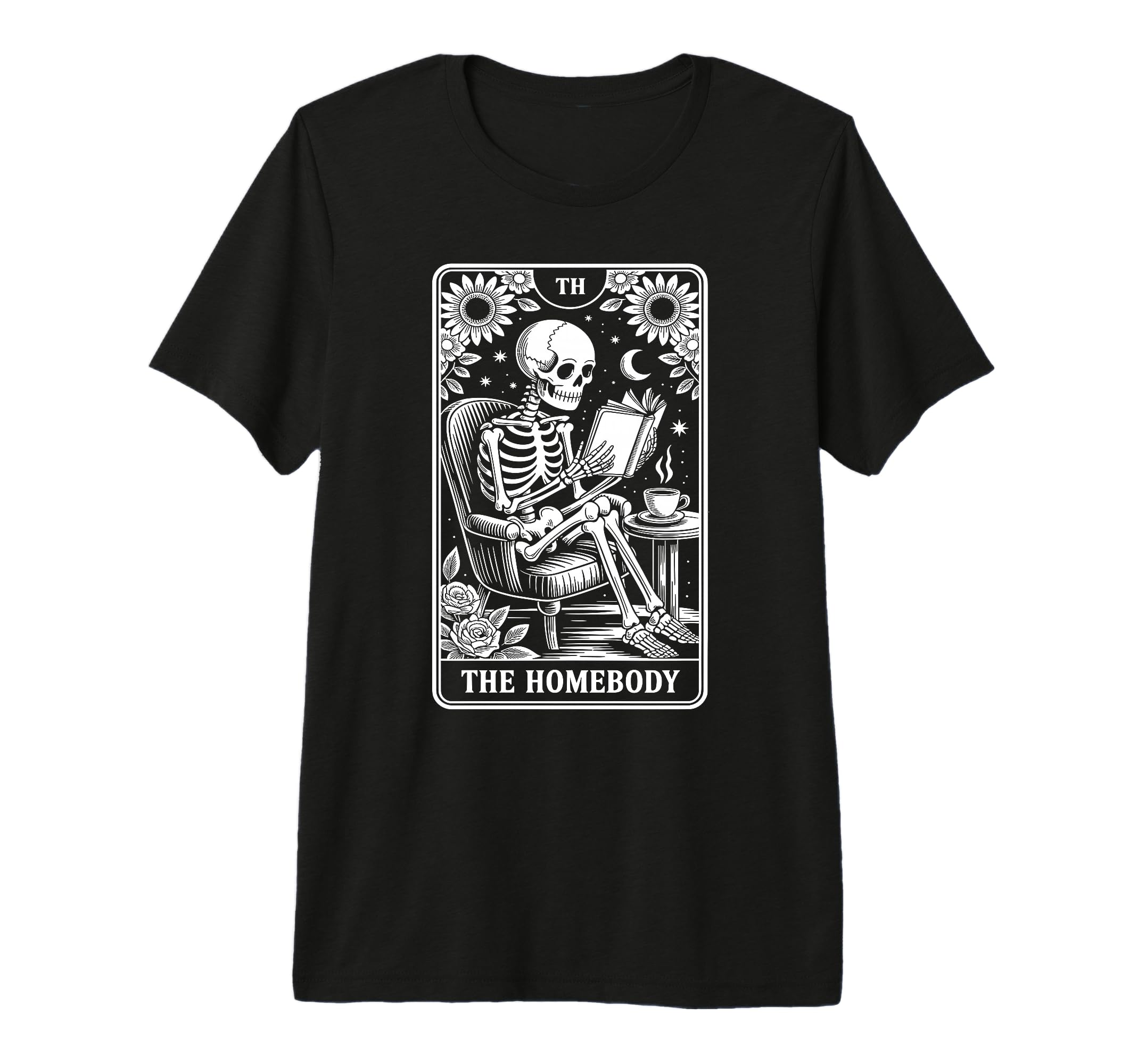 Homebody Tarot Indoorsy Antisocial T-Shirt - Unique Graphic for Adults - T-Shirt, Sweatshirt, Hoodie