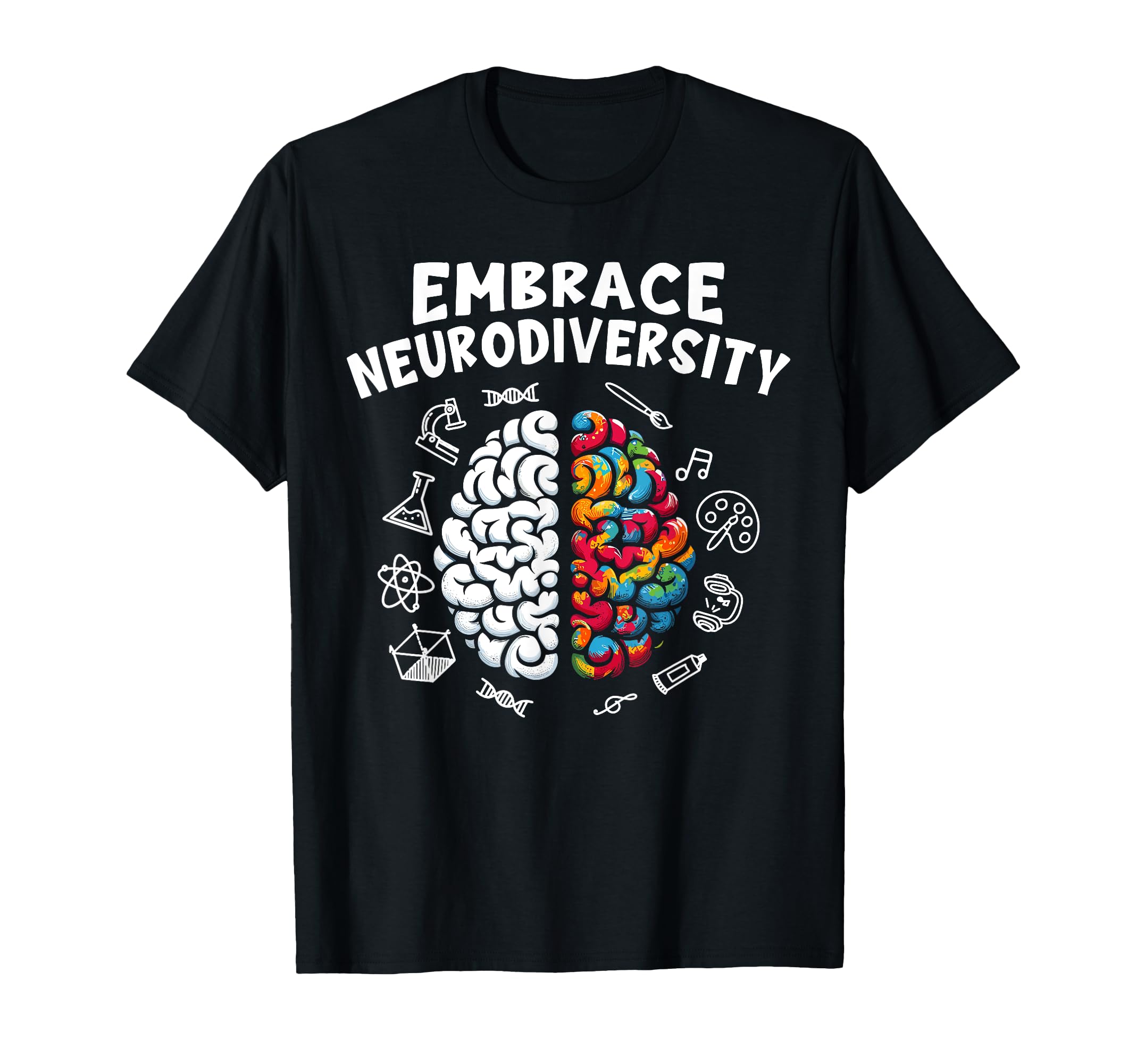Neurodiversity Brain Autism Awareness T-Shirt - Graphic Print Men Women - T-Shirt, Sweatshirt, Hoodie