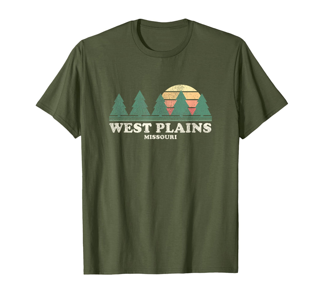 West Plains Mo Throwback 70S T-Shirt - Custom Art Print Men Women - T-Shirt, Sweatshirt, Hoodie