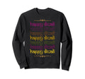 Happy Diwali Deepavali Desi Hindi Sweatshirt - Minimalist Print for Adults - T-Shirt, Sweatshirt, Hoodie