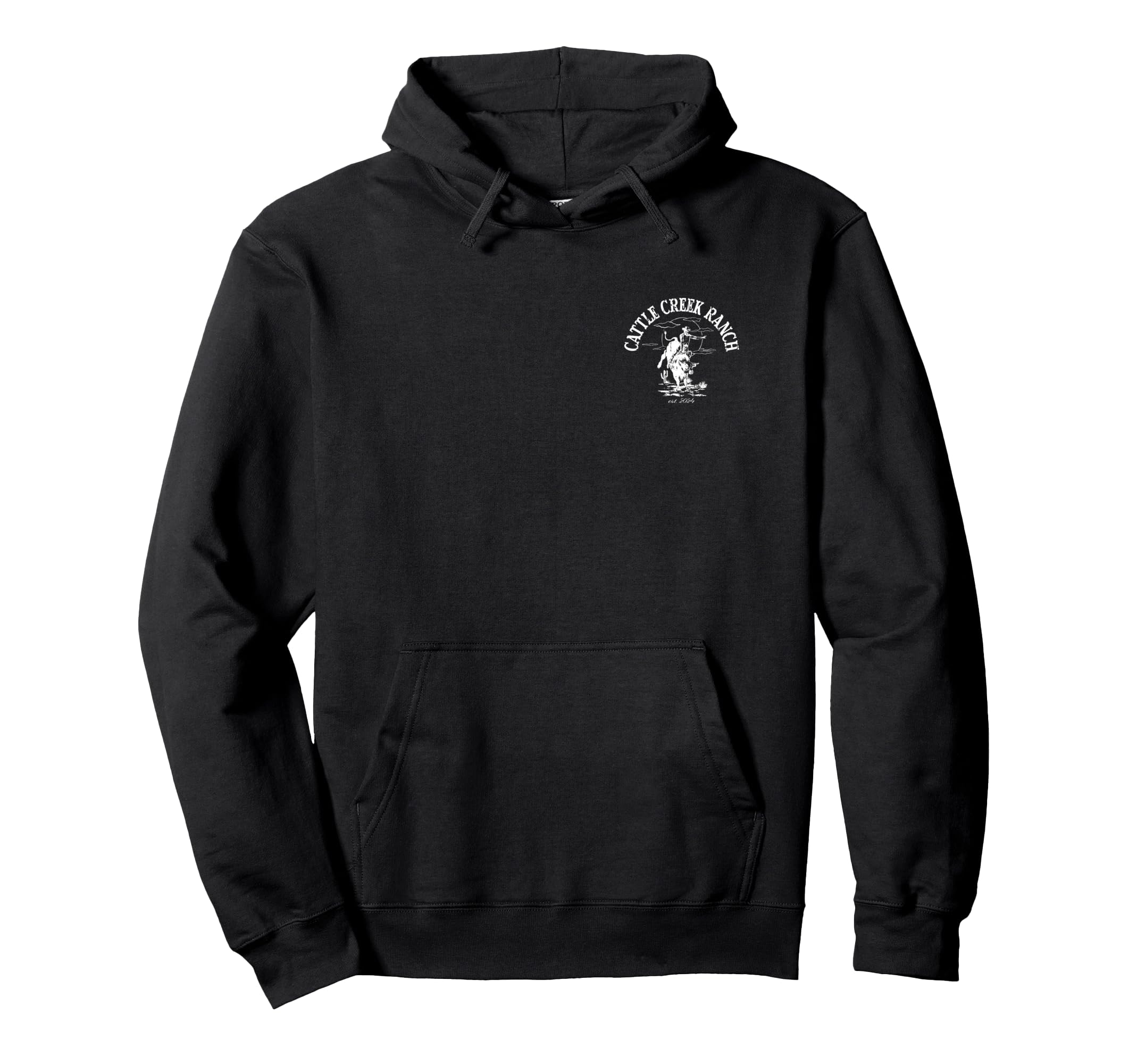 Cattle Creek Bucking Bull Rodeo Logo Hoodie - Minimalist Print Men Women - T-Shirt, Sweatshirt, Hoodie
